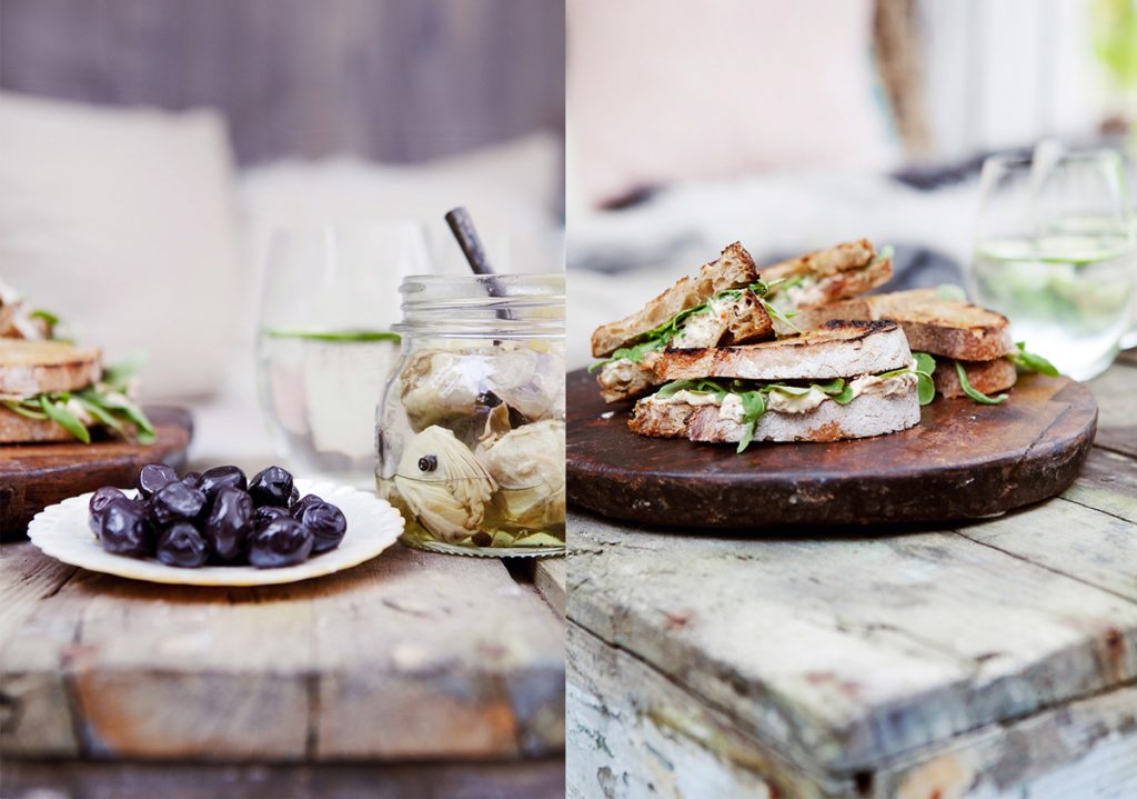 sandwich oliven artisjokk sommermat