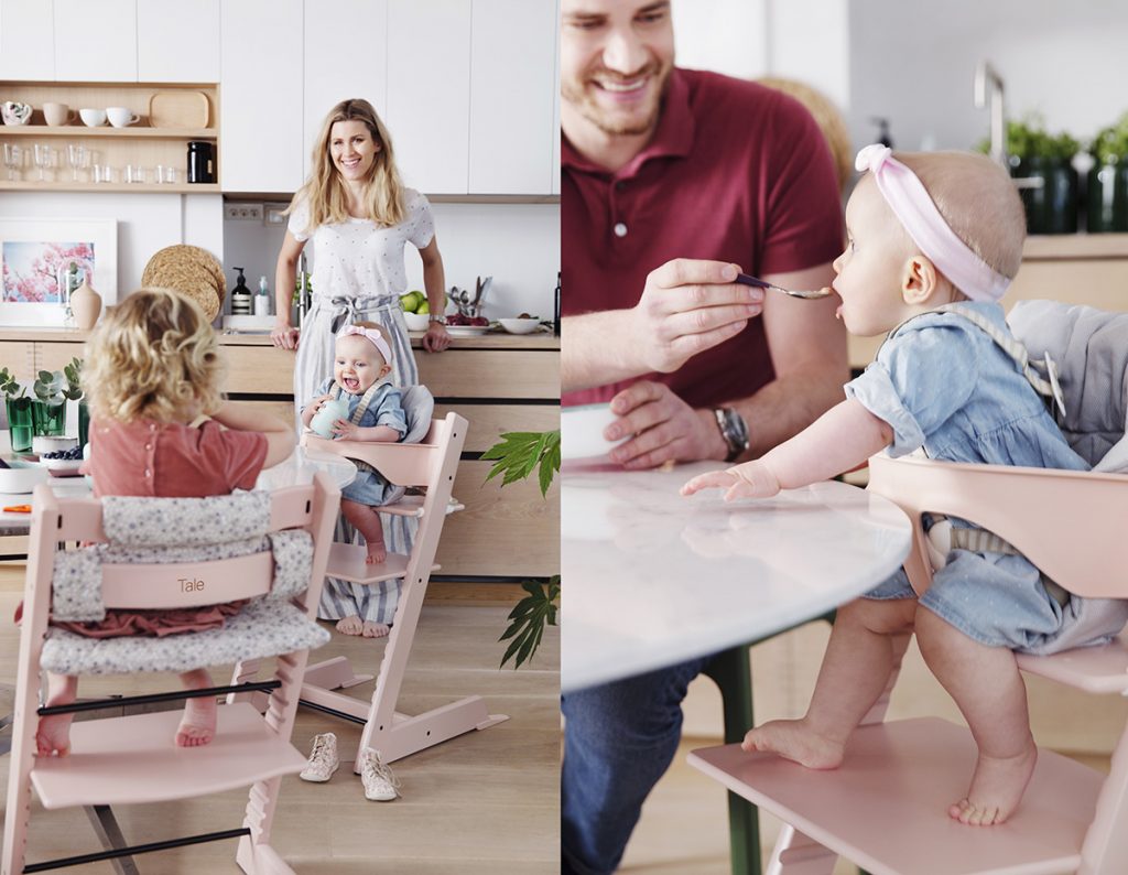 stokke tripp trapp kjøkken rosa